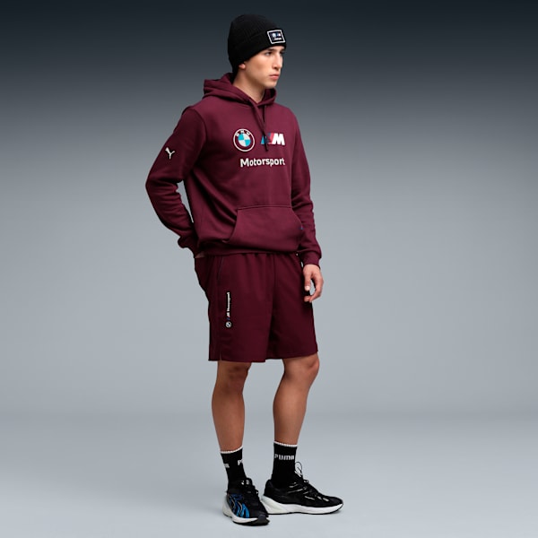 BMW M Motorsport Men's 7" Woven Shorts, Ruby Shimmer, extralarge-IND